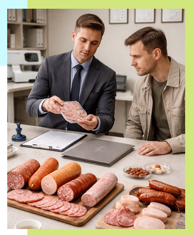 Сертификация колбасных изделий в Тамбове от 7616 р. | Алешин-Тмб